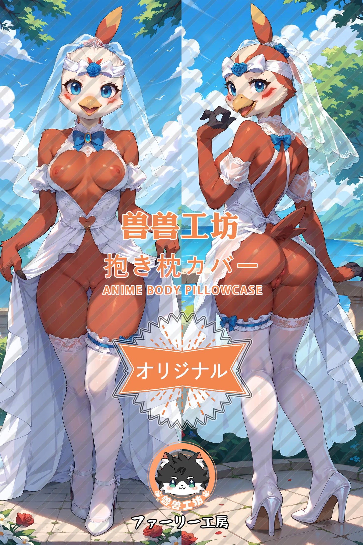 Hawkmon_Digimon_5Kr7F5 Body Pillow Cover