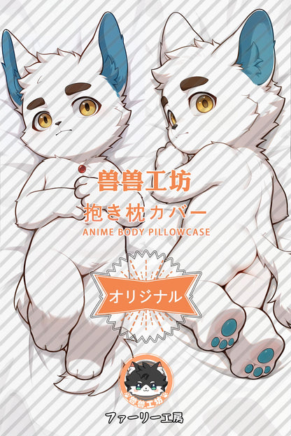 White sugar_Peking Opera Cat_g2FuKv Body Pillow Cover