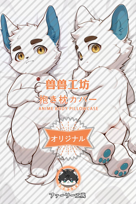 White sugar_Peking Opera Cat_g2FuKv Body Pillow Cover