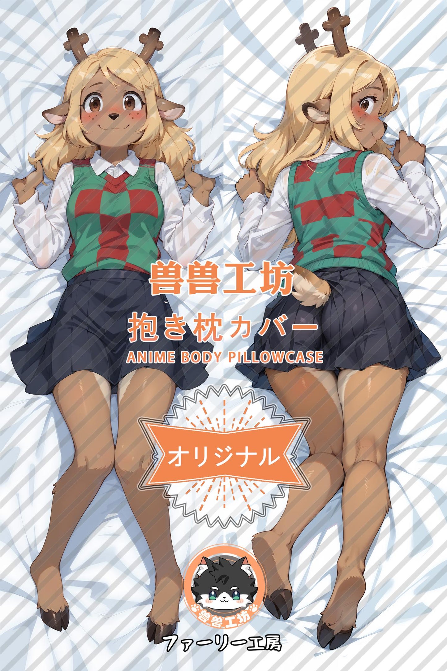 Noel Hollady_Deltarune_hFb728 Body Pillow Cover