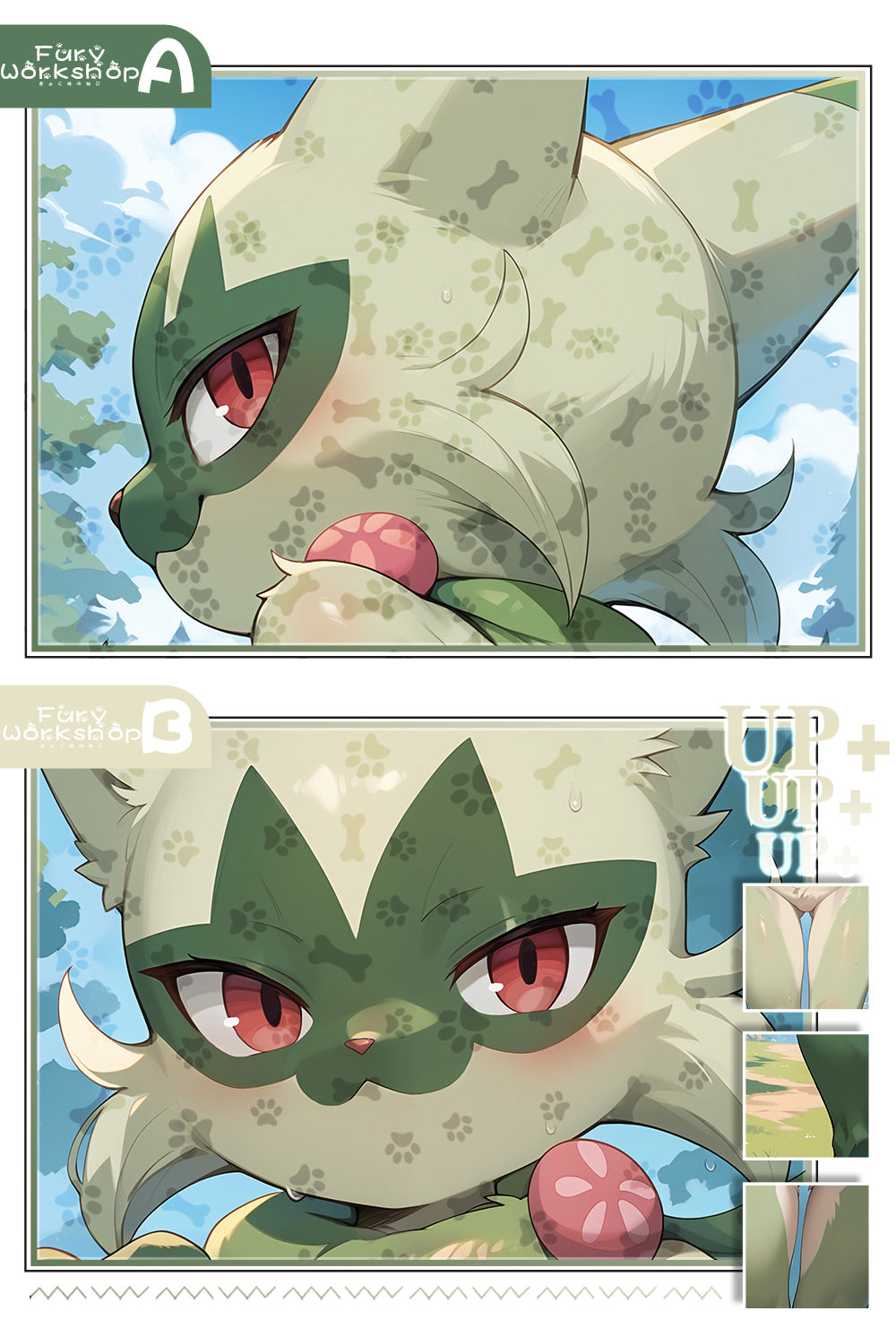 FurryWorkshop Pokémon Floragato Equal body pillowcase